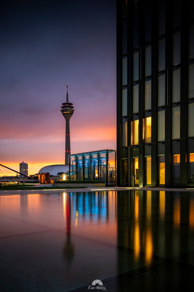 Düsseldorf au lever de soleil lors du photowalk