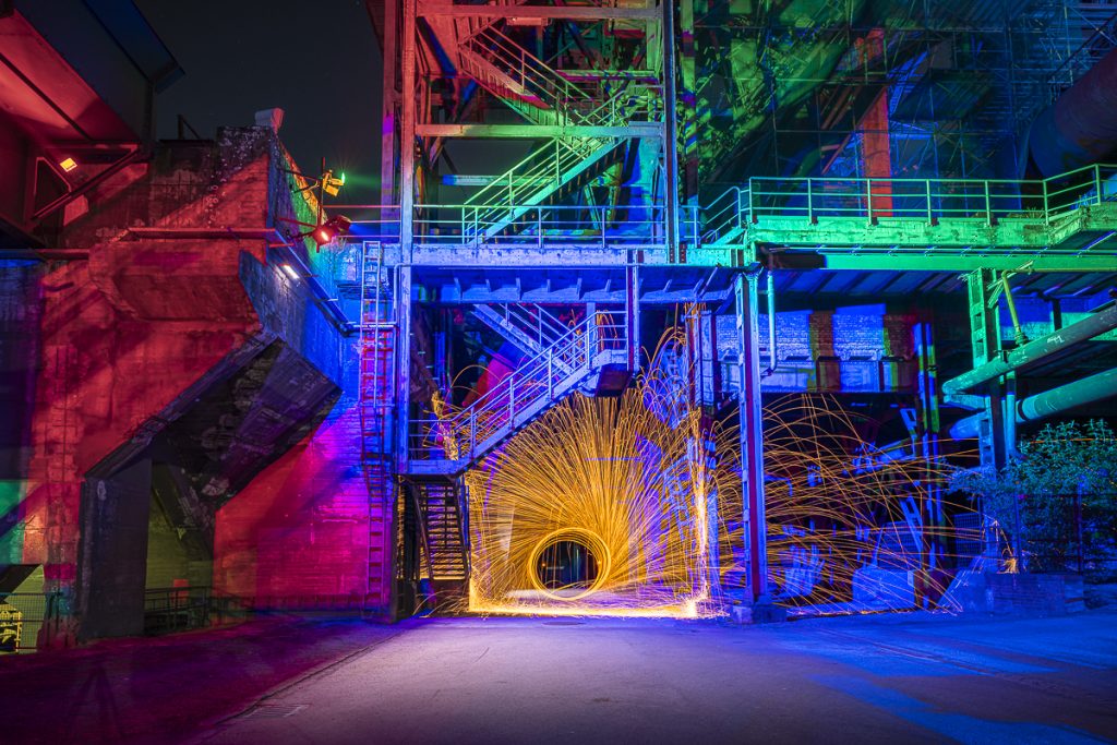 Lightpainting à Duisburg lors du photowalk