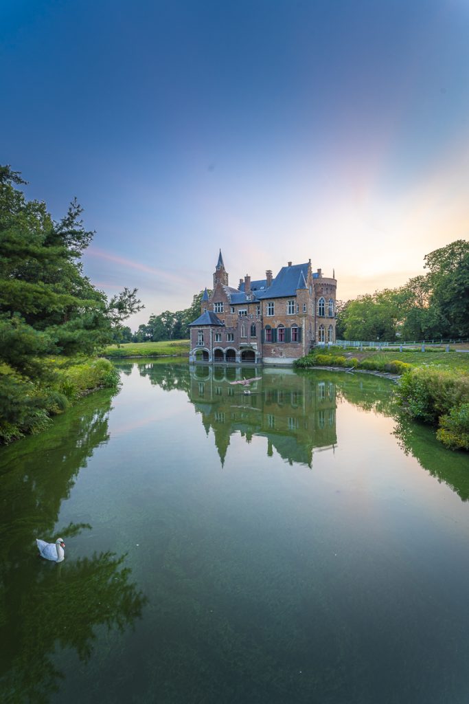 Coucher de soleil au château
