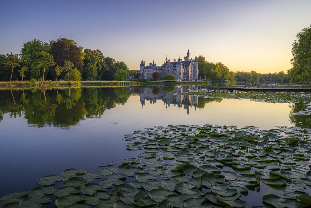 Coucher de soleil au château